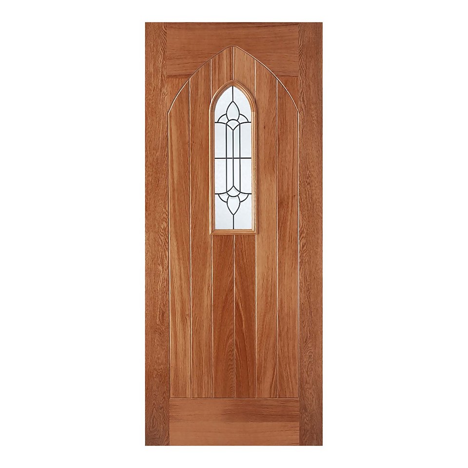 Westminster External Glazed Unfinished Hardwood 1 Lite Door - 762 x 1981mm