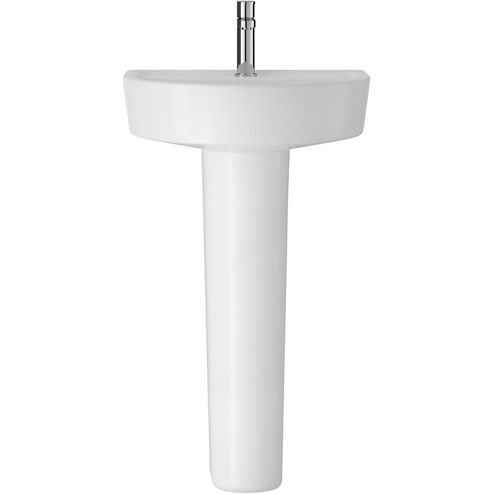 Balterley Mila 1 Tap Hole Basin and Full Pedestal - 420mm