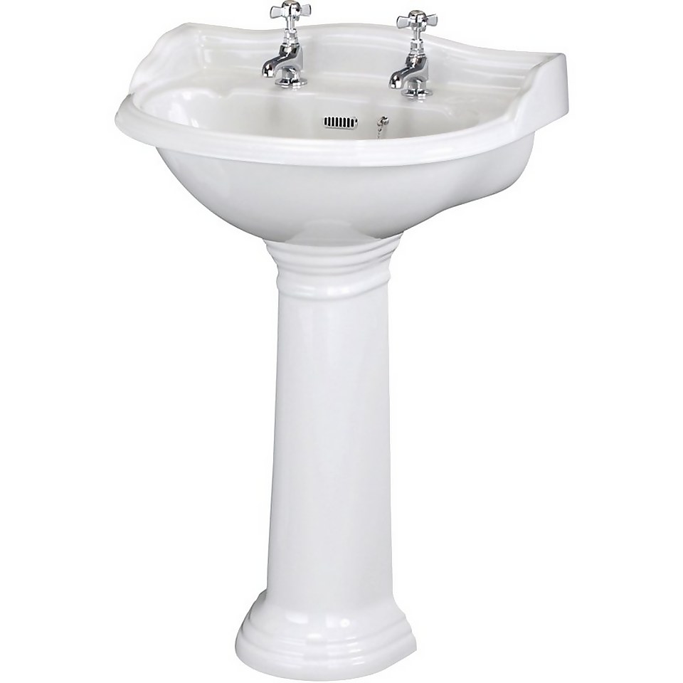 Balterley Harrington Round 2 Tap Hole Basin Pedestal - 500mm