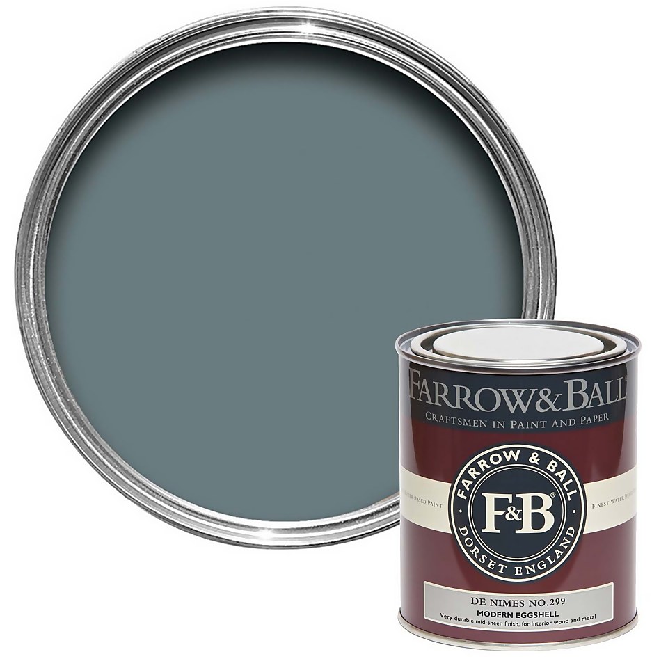 Farrow & Ball Modern Eggshell Paint De Nimes No.299 - 750ml