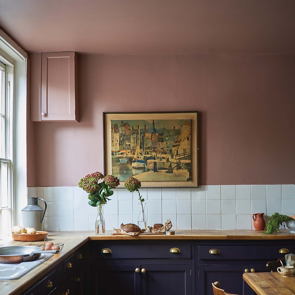 Farrow & Ball Modern Eggshell Paint Sulking Room Pink No.295 - 750ml