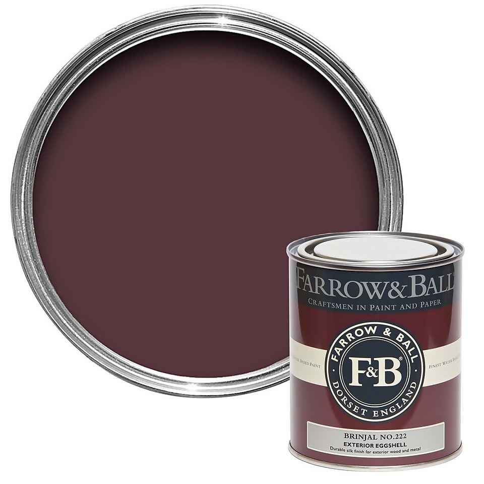 Farrow & Ball Exterior Eggshell Paint Brinjal No.222- 750ml