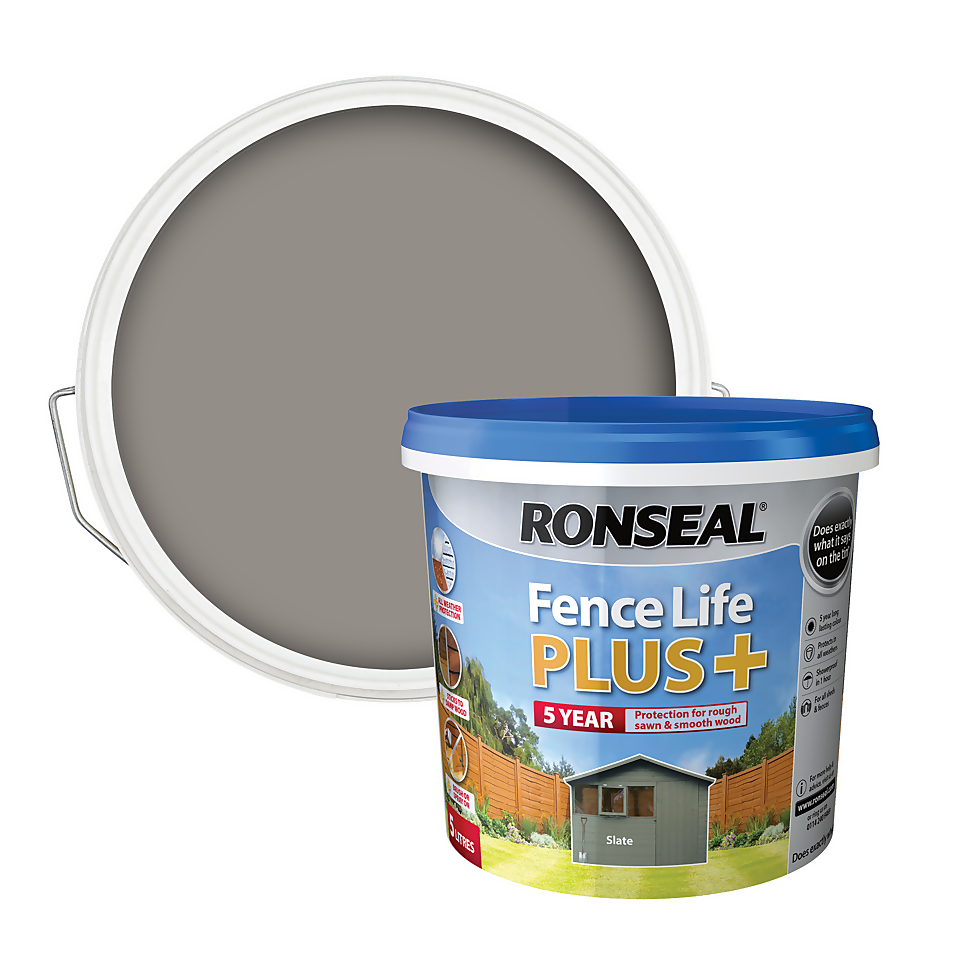 Ronseal Fence Life Plus Paint Slate - 5L