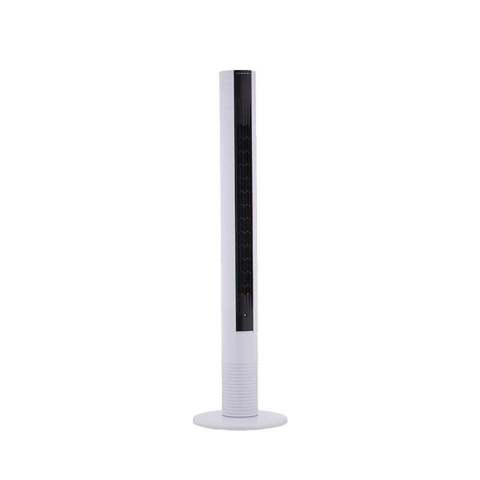 38 Inch Digital Touch Screen Slimline Tower Fan with Remote Control - White