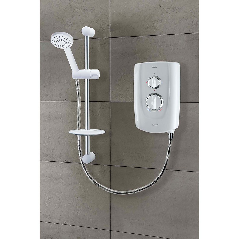 Triton Ivory 5 10.5kw Electric Shower - White