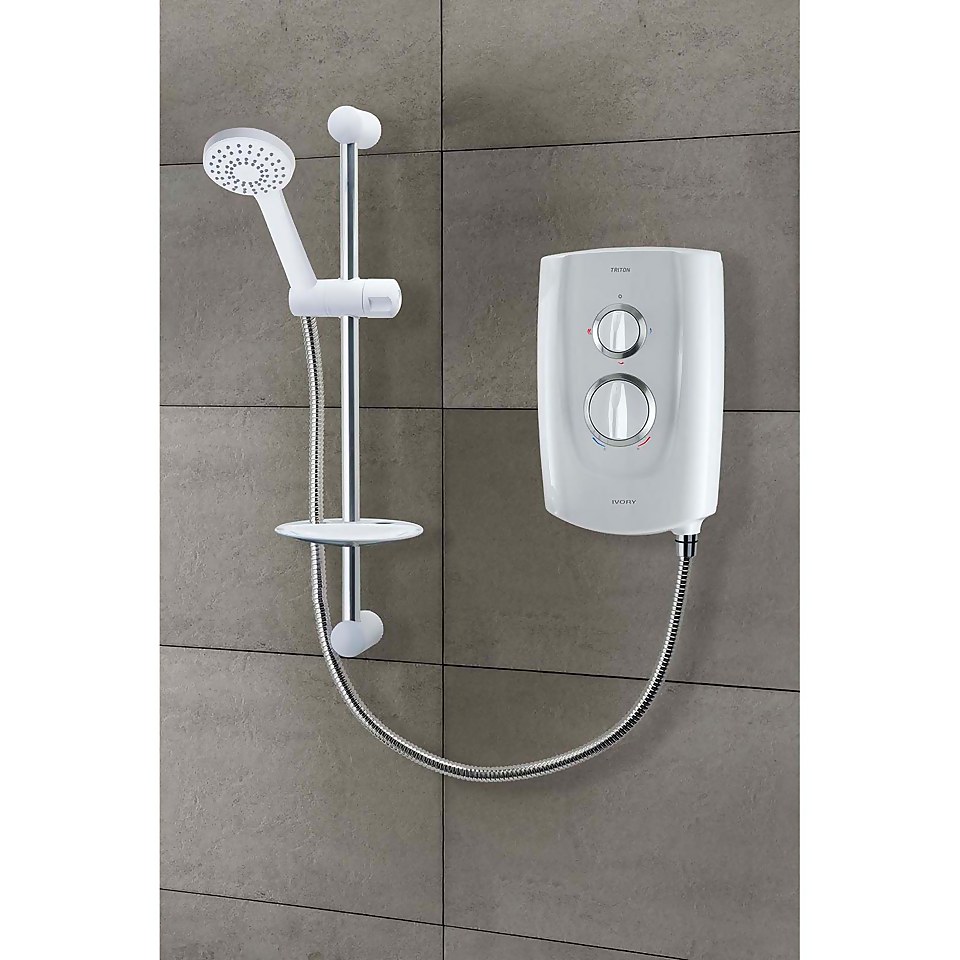 Triton Ivory 5 10.5kw Electric Shower White Homebase
