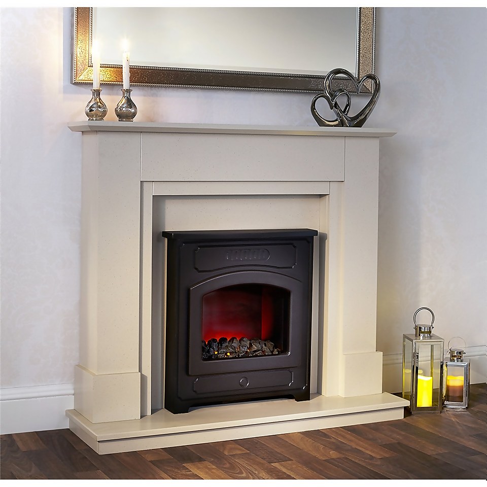 Suncrest Farnley Electric Fire Suite with Flat to Wall Fitting - White