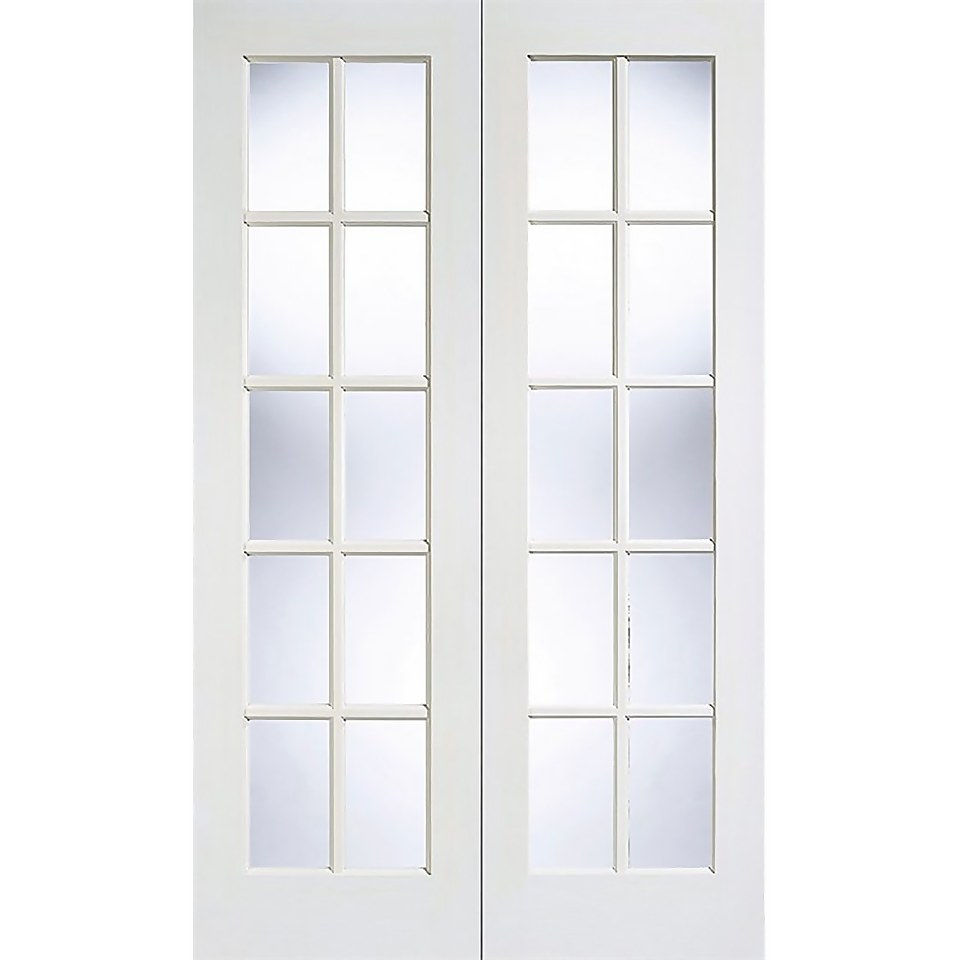 Gtpsa - Glazed Pair - White Primed Internal Door - 1981 x 1067 x 40mm
