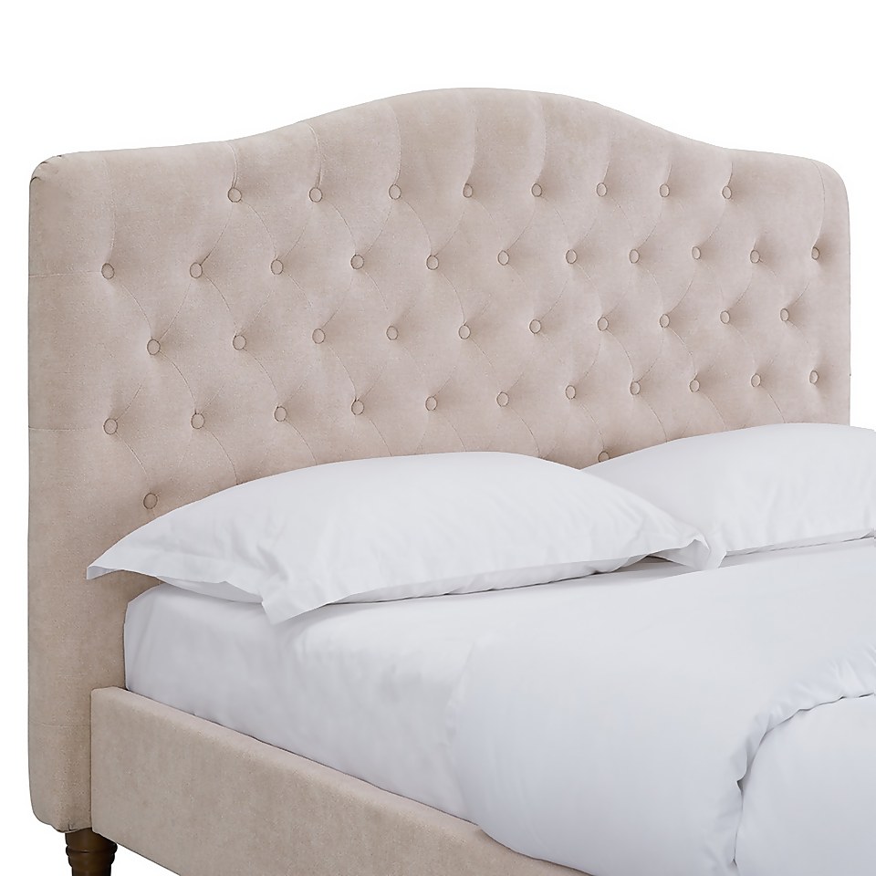 Sorrento Upholstered King Size Bed - Pink