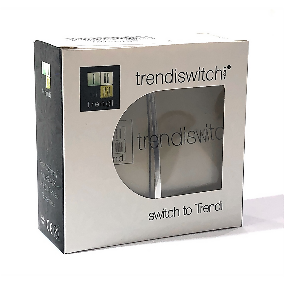 Trendi Switch 1 Gang Doorbell in Screwless White