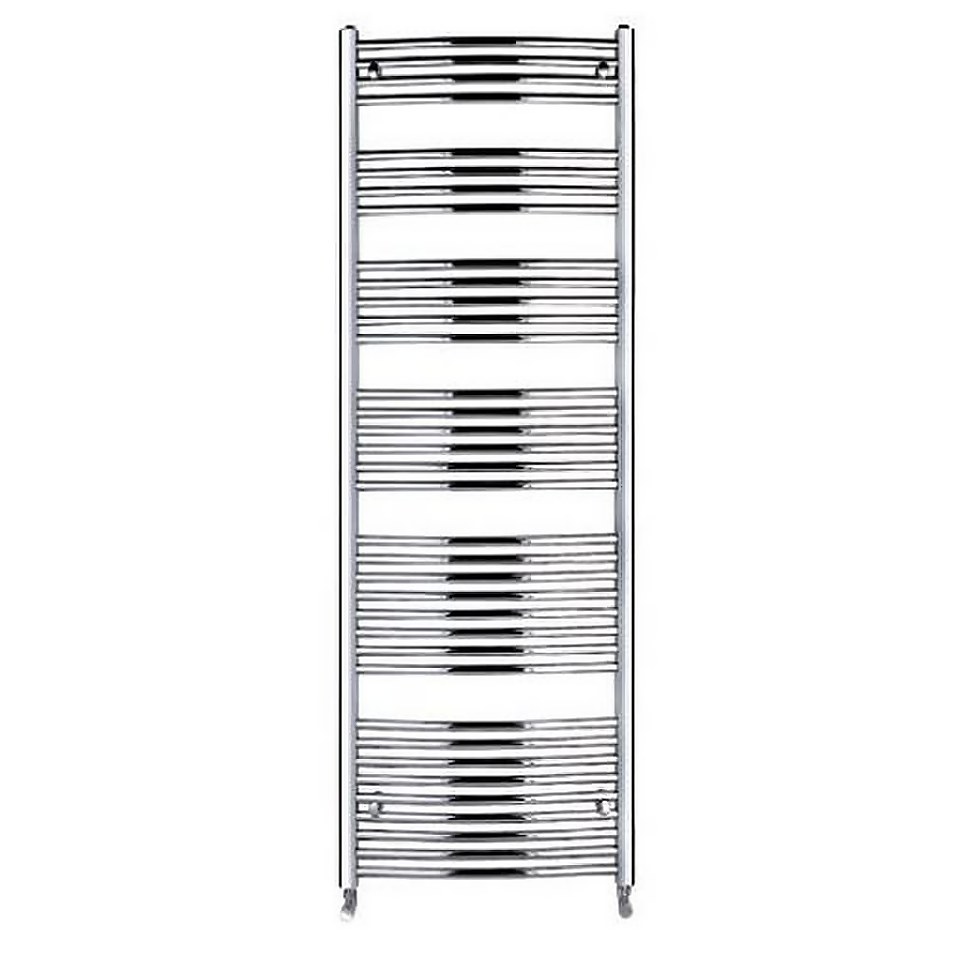 Bathstore ImProv Ladder Style Heated Towel Rail Radiator with 36 Curved Horizontal Round Tubes 1700mm x 600mm - Chrome