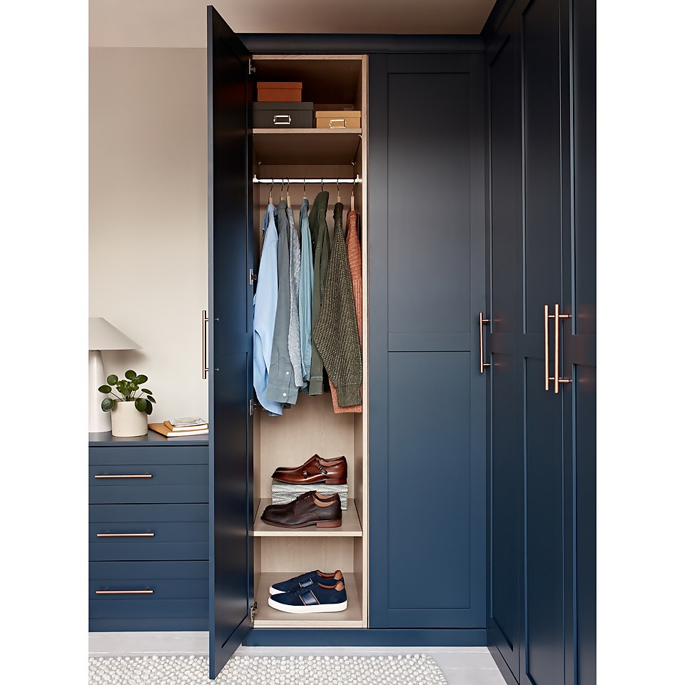 House Beautiful Fitted Bedroom Internal Shelf for Single Wardrobe - Oak Effect x 2
