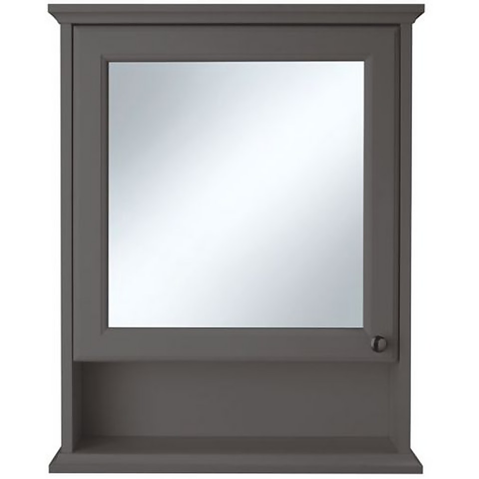 Bathstore Savoy Mirror Wall Cabinet - Grey