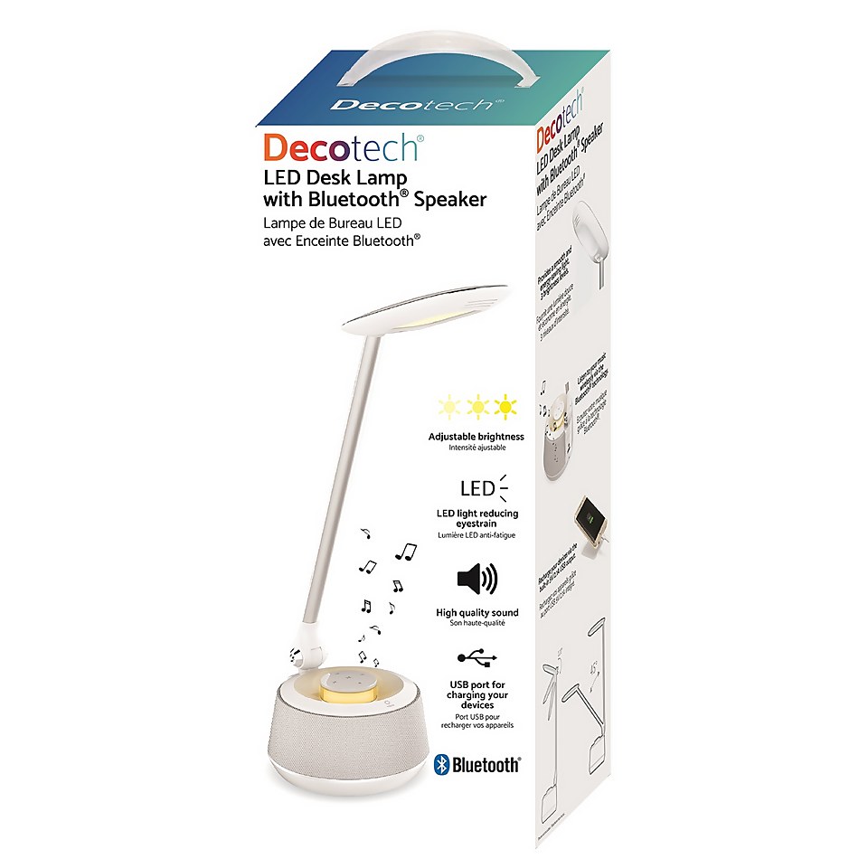 Decotech Bluetooth Speaker LED Desk Lamp