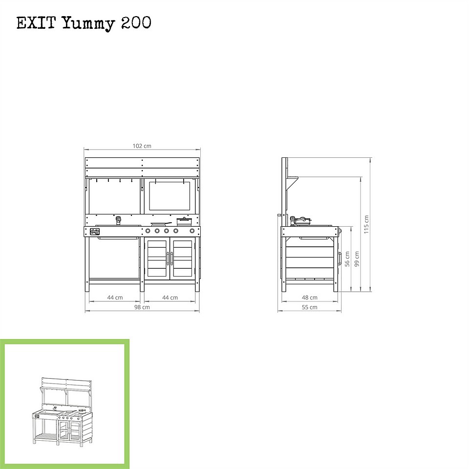 Exit Yummy Outdoor Play Kitchen 200