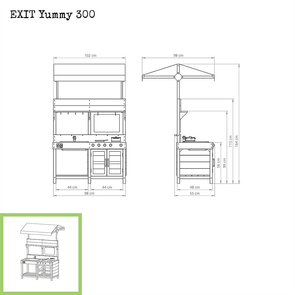 Exit Yummy Outdoor Play Kitchen 300