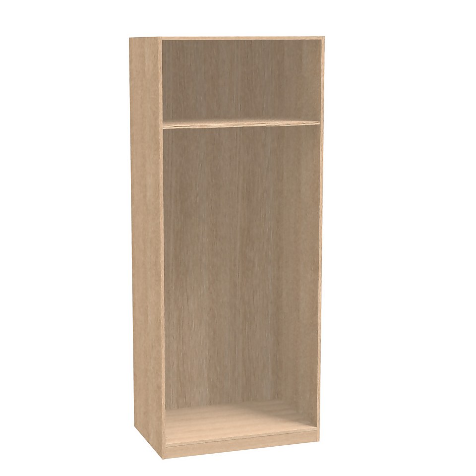 Fitted Bedroom Slab Double Wardrobe - Navy Blue
