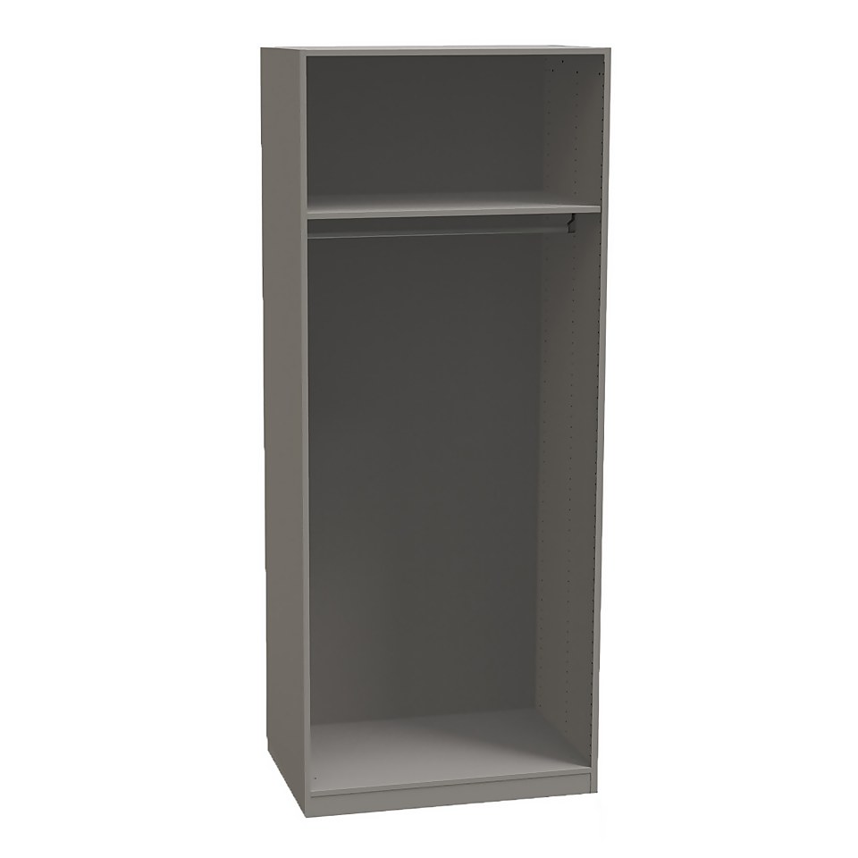 Fitted Bedroom Shaker Double Wardrobe - Grey