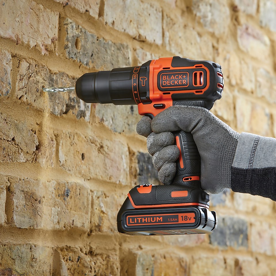 BLACK+DECKER 18V Cordless Combi Drill and Impact Driver (BCK25S2SGB