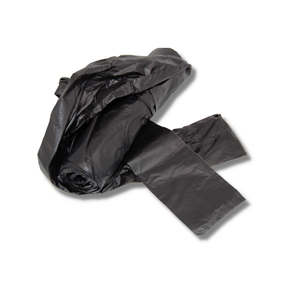 Bin Liners with Tie Handles - 100L - 10 Pack - Black