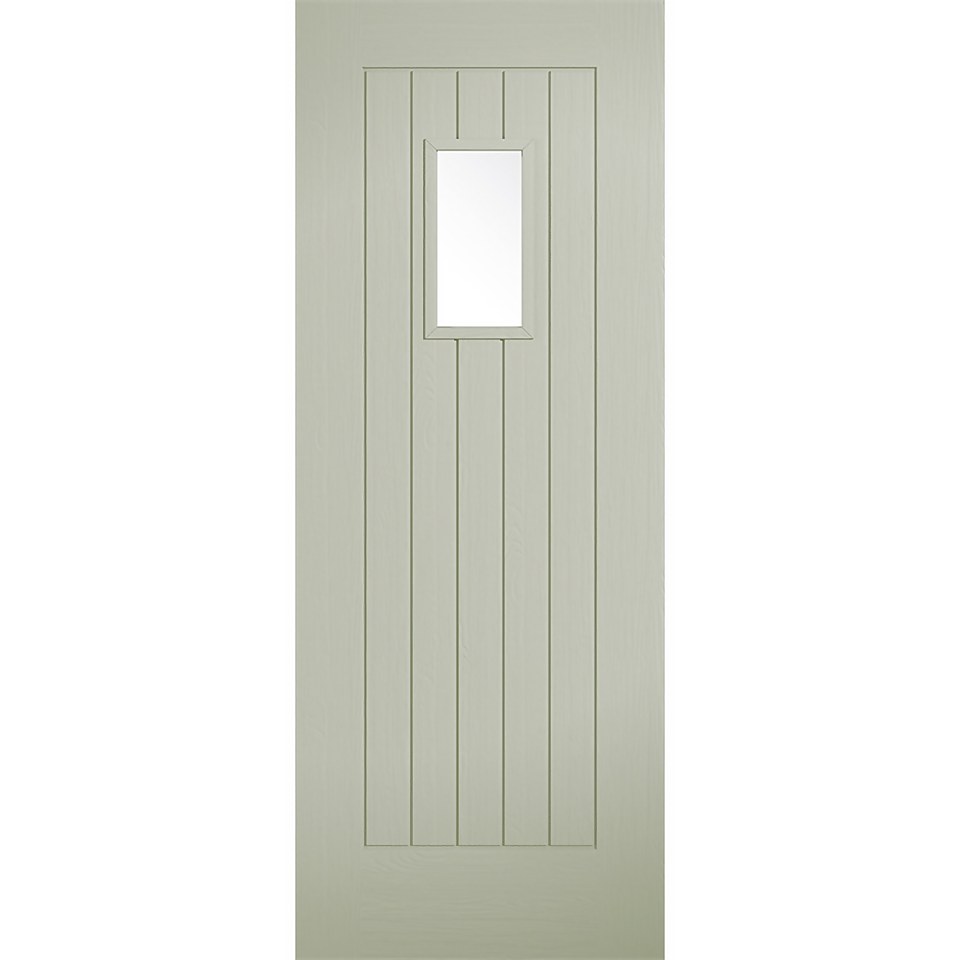 Suffolk - Sage - Composite Exterior Door - Glazed 1981 x 838 x 44