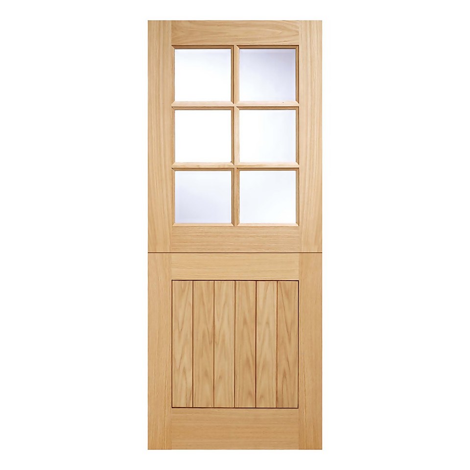 Cottage - Stable-  6 Lite - Glazed Exterior Door - Oak - 1981 x 838 x 44mm