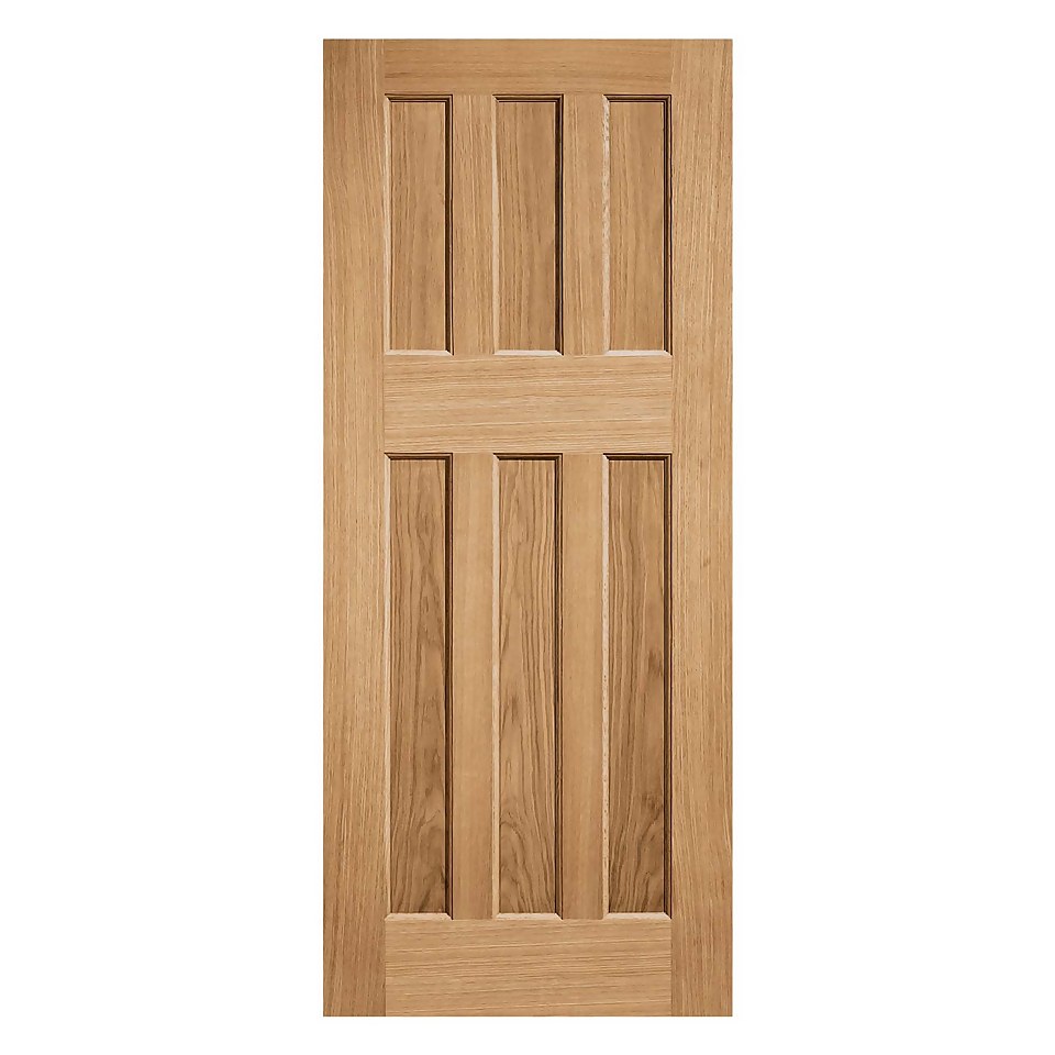 60's Style - Oak Internal Fire Door - 2032 x 813 x 44mm