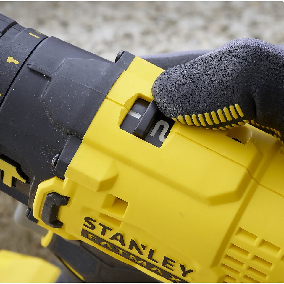 STANLEY FATMAX V20 18V Cordless Combi Drill with Kit Box (SFMCD711D11-GB)
