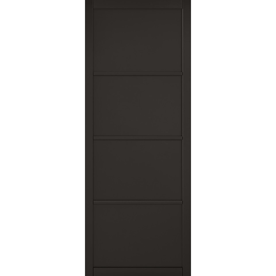 Soho - 4 Panel Primed Black Internal Door - 1981 x 838 x 35mm