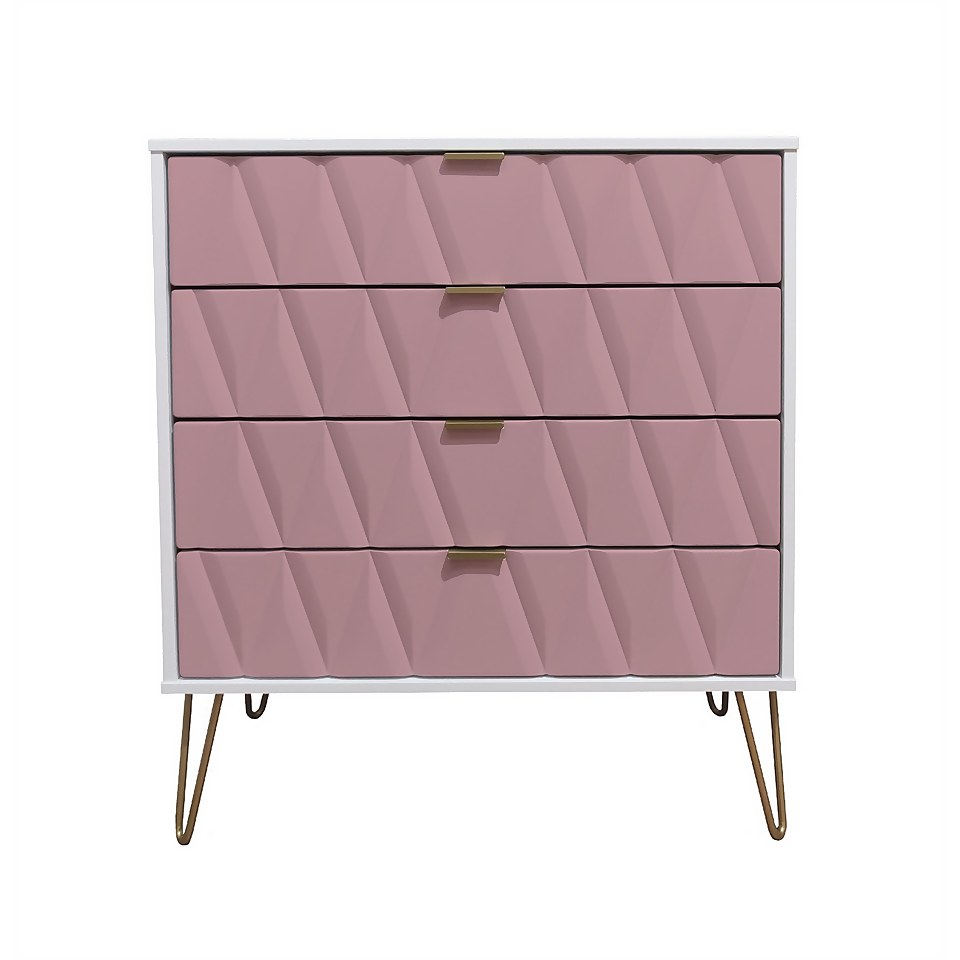 Ice 4 Drawer Chest - Pink