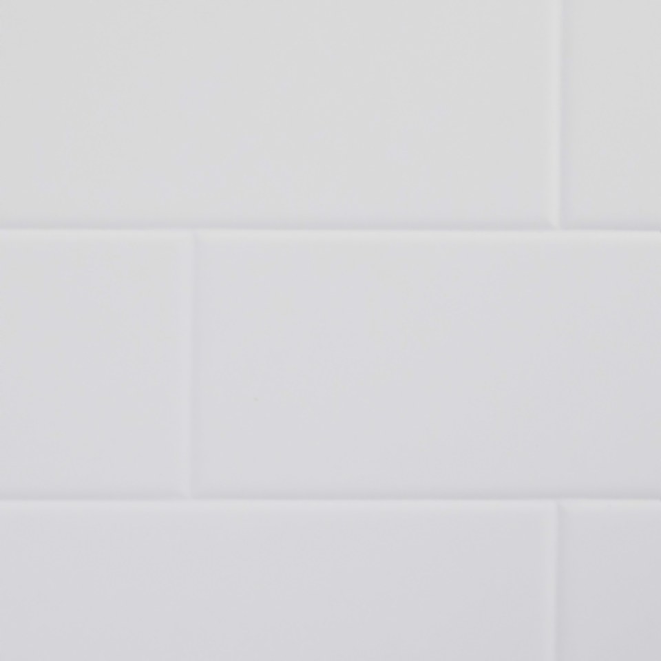 Wetwall Pure White 3 Sided Wall Kit - Composite