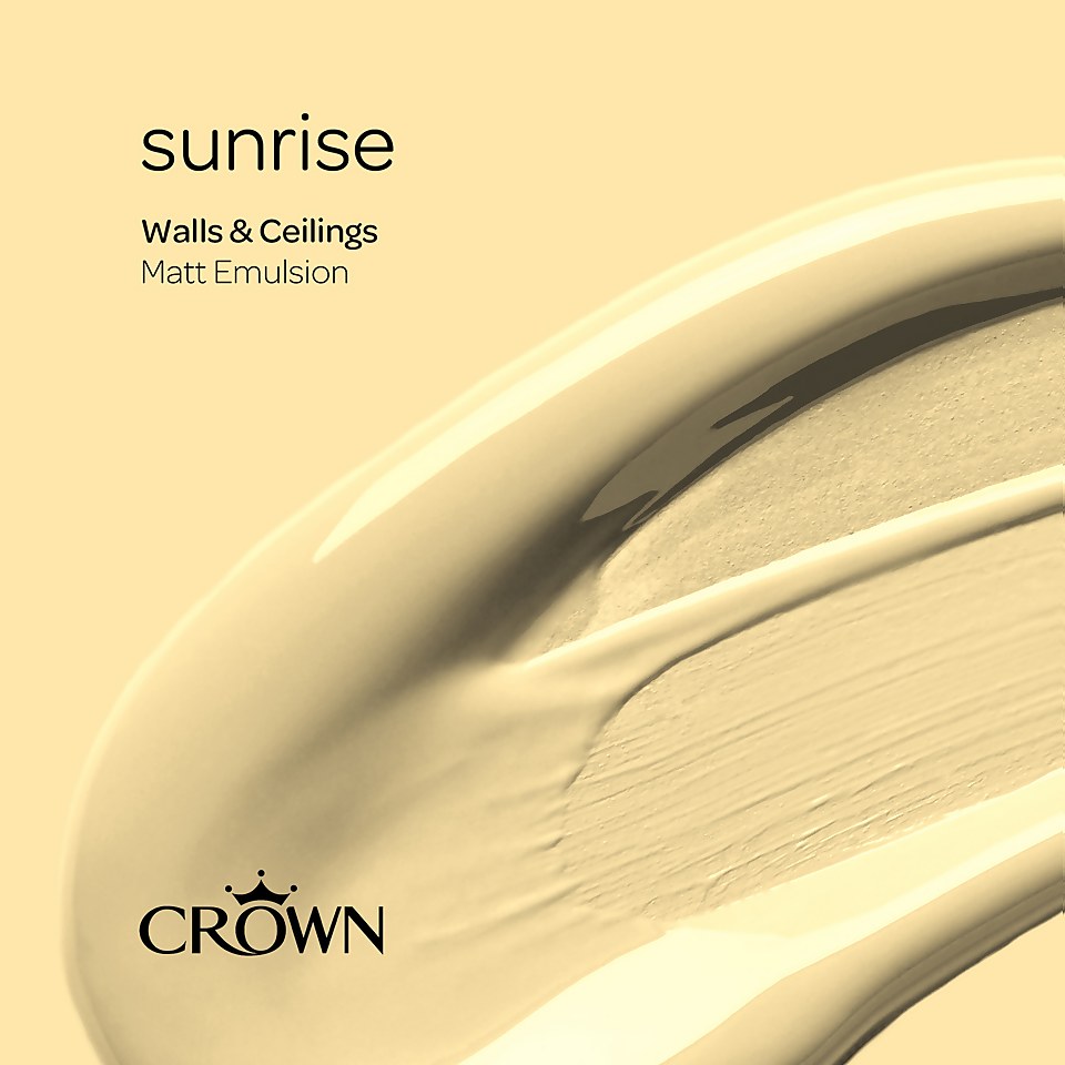 Crown Walls & Ceilings Matt Emulsion Paint Sunrise - 2.5L