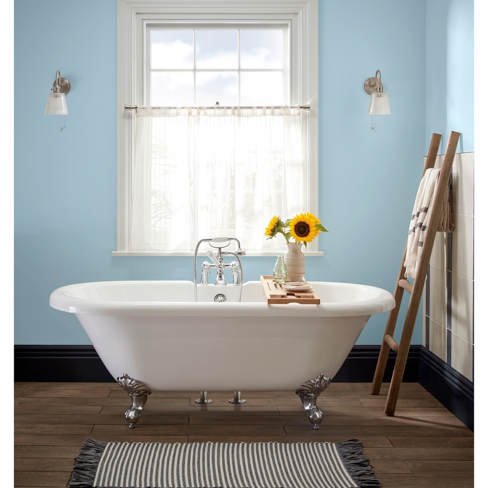 Homebase Bathroom Mid Sheen Paint Blue Lace 2.5L Homebase