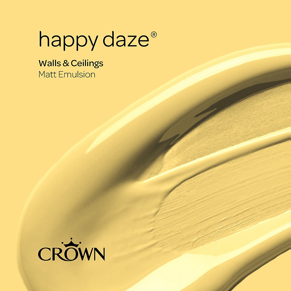Crown Walls & Ceilings Matt Emulsion Paint Happy Daze - Tester 40ml
