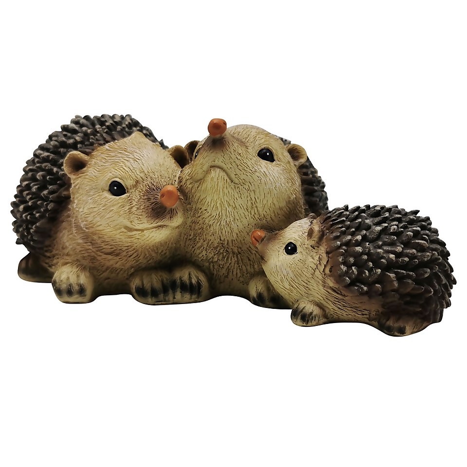 Resin Hedgehog Family