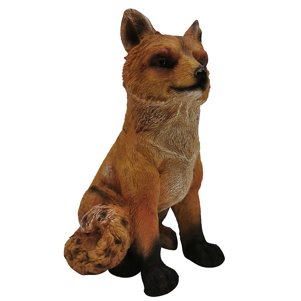 Resin Sitting Fox