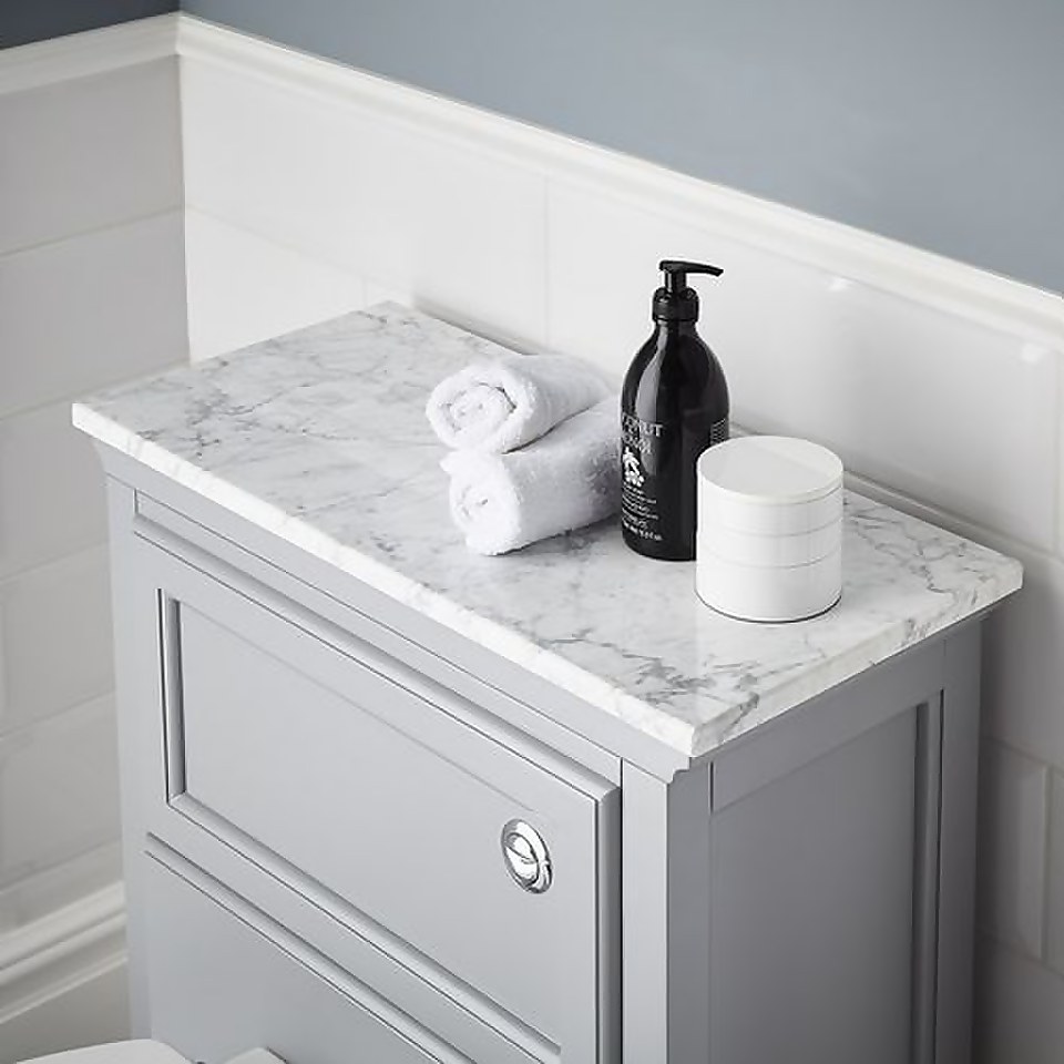 Bathstore Savoy Toilet Worktop - Carrara Marble