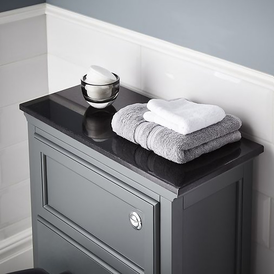 Bathstore Savoy Toilet Worktop - Black Granite Marble