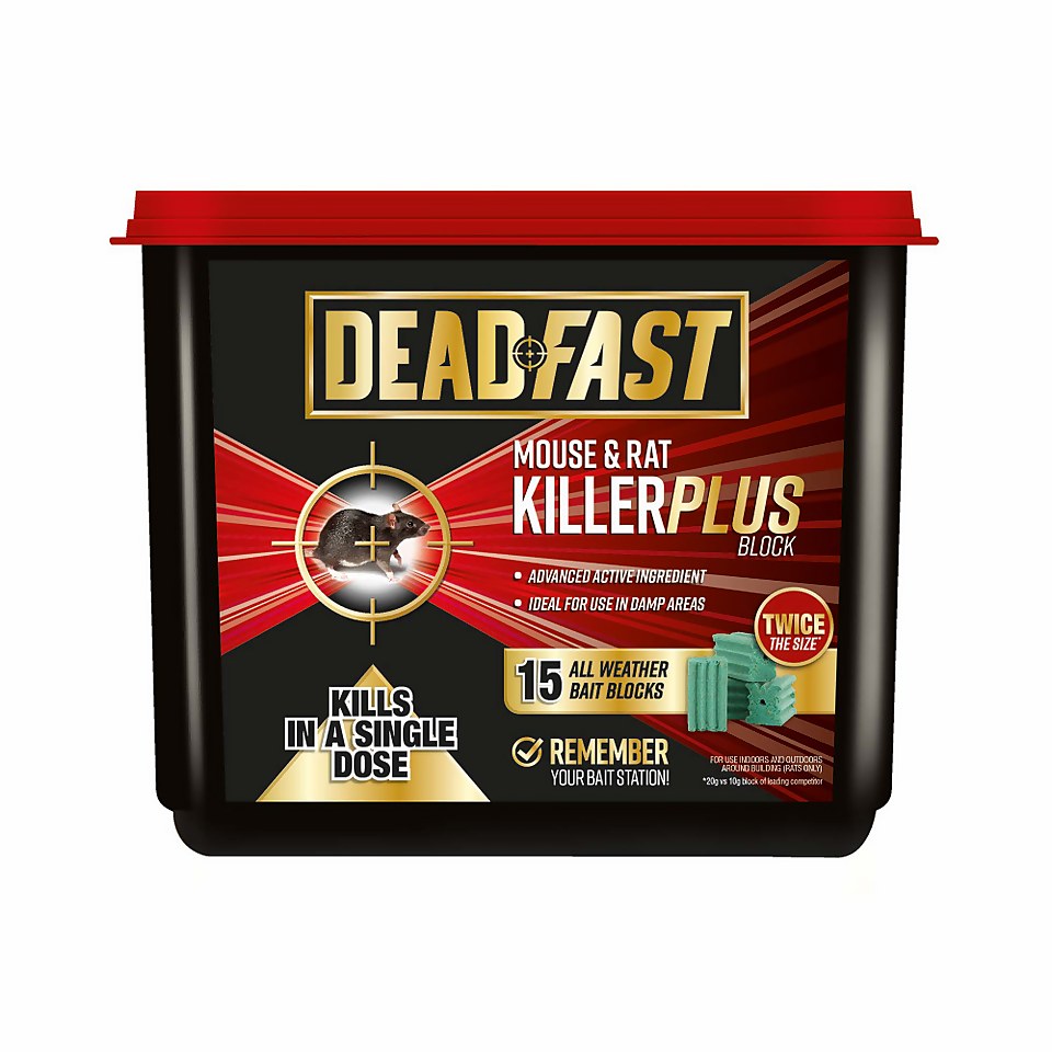 Deadfast Mouse and Rat Killer Plus 15 Block