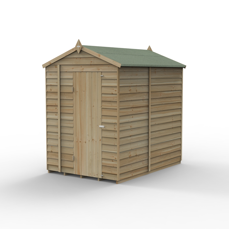 Forest Garden 4LIFE Apex Shed 5 x 7ft - Single Door No Window (Home Delivery)