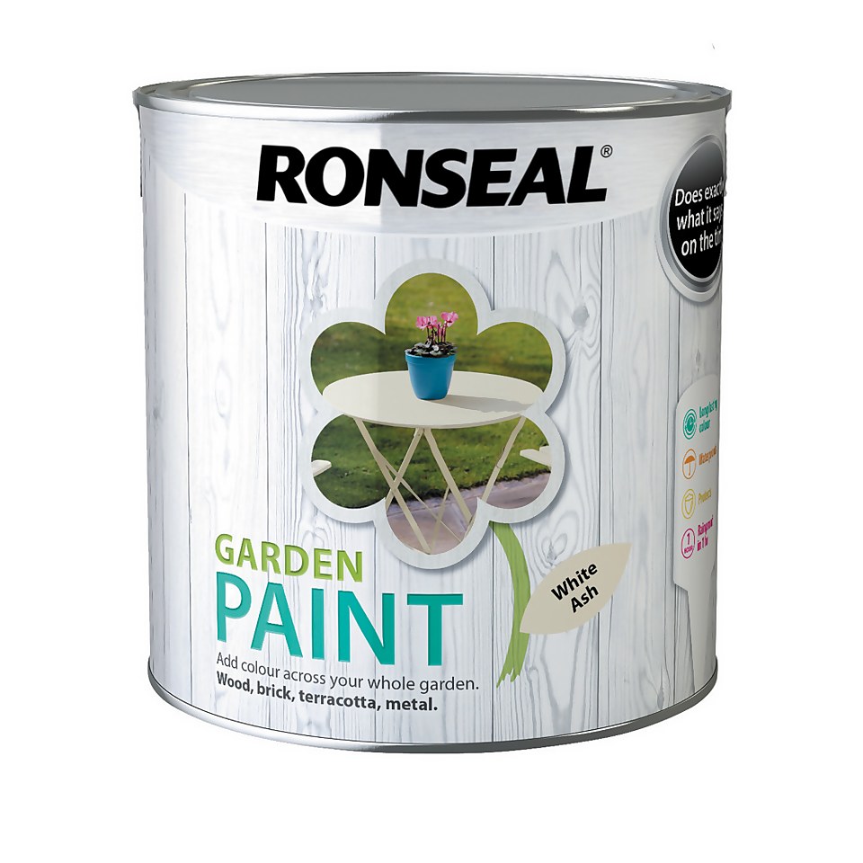 Ronseal Garden Paint White Ash - 2.5L
