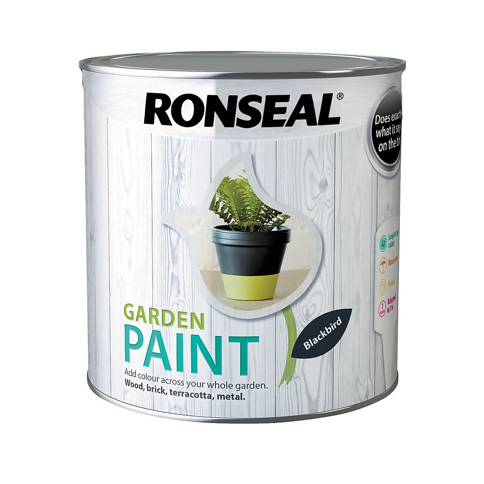 Ronseal Garden Paint Blackbird - 2.5L