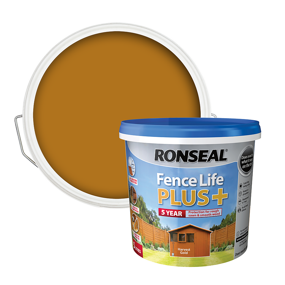 Ronseal Fence Life Plus Harvest Gold - 5L