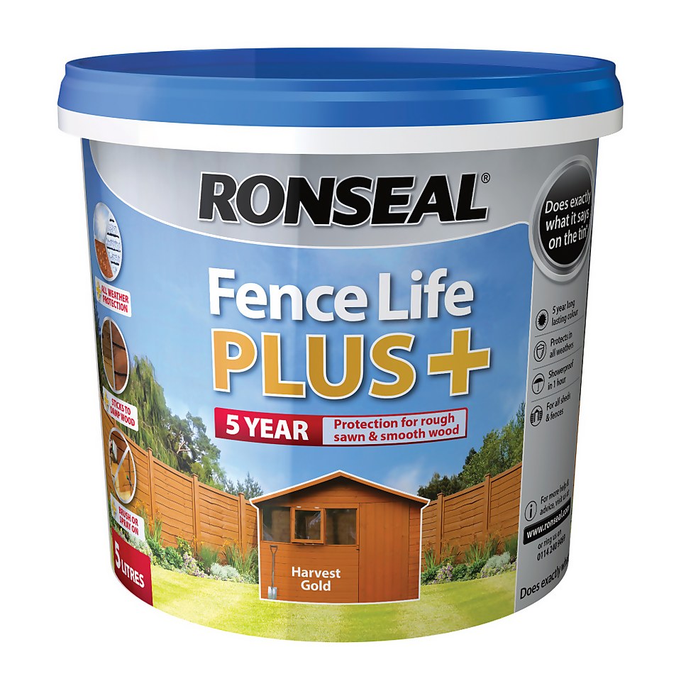 Ronseal Fence Life Plus Harvest Gold - 5L