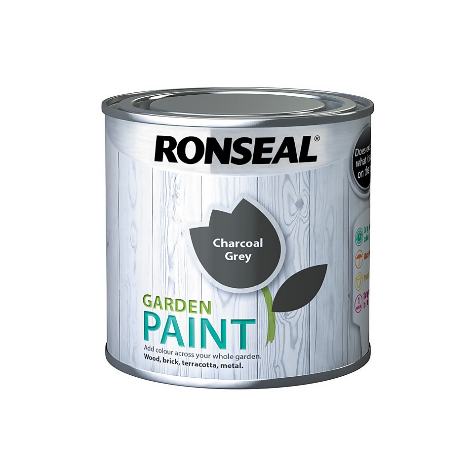 Ronseal Garden Paint Charcoal Grey - 250ml