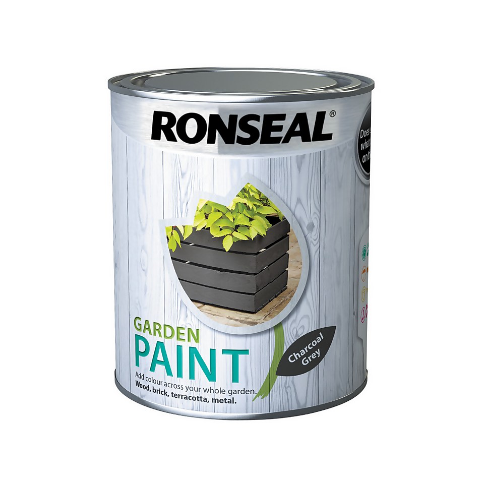 Ronseal Garden Paint Charcoal Grey - 750ml