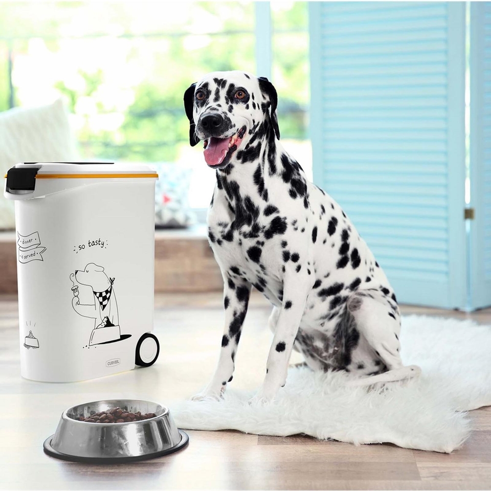 Curver 54L Dry Pet Food Plastic Storage Container White