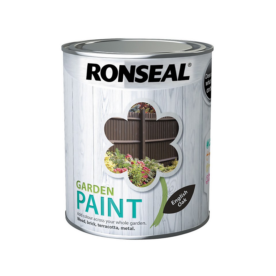 Ronseal Garden Paint English Oak - 750ml
