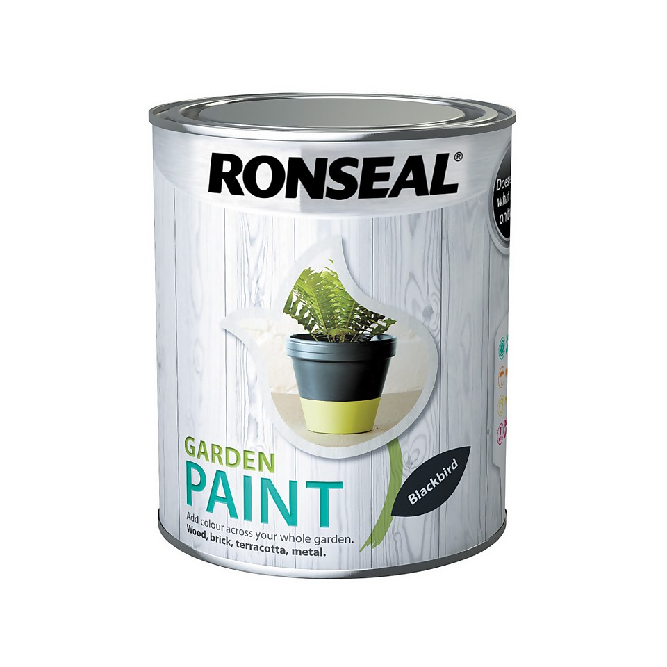 Ronseal Garden Paint Blackbird - 750ml