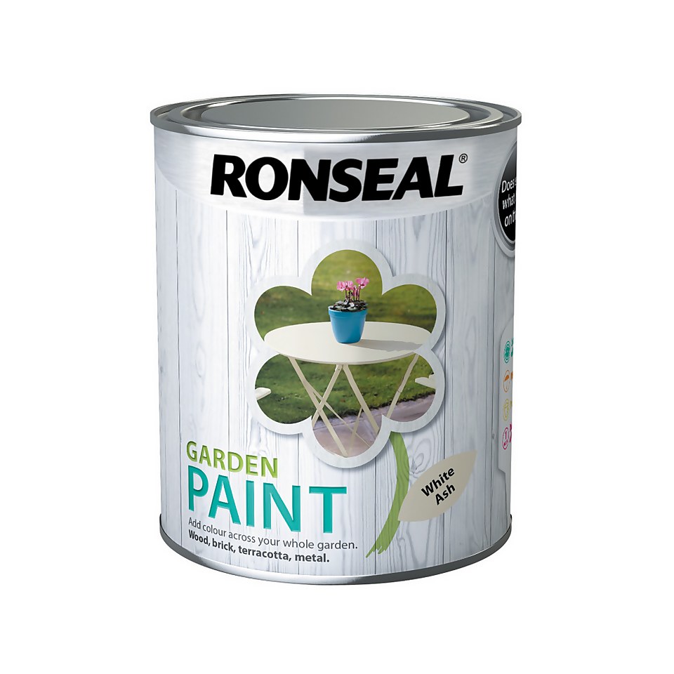 Ronseal Garden Paint White Ash - 750ml